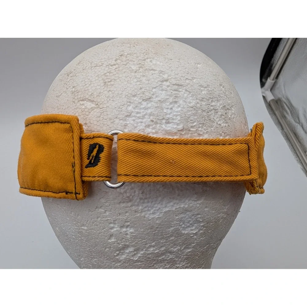 Bridgestone Golf Visor Hat Mustard Yellow Adjustable Strap Embroidered Logo